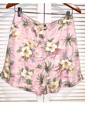 Vintage Boca Classics island wear Pink with tropical flowers Women’s